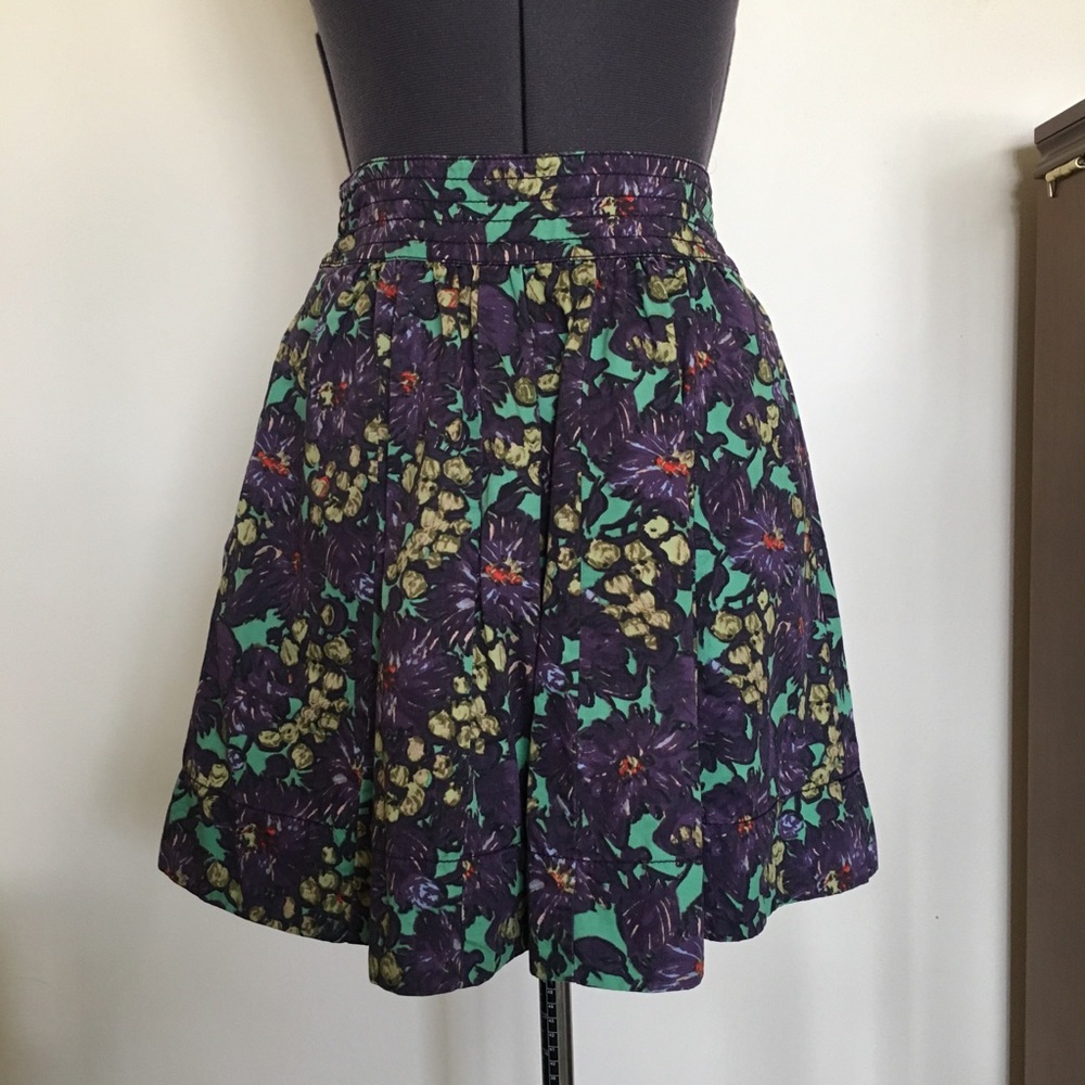 J Crew floral skirt 0